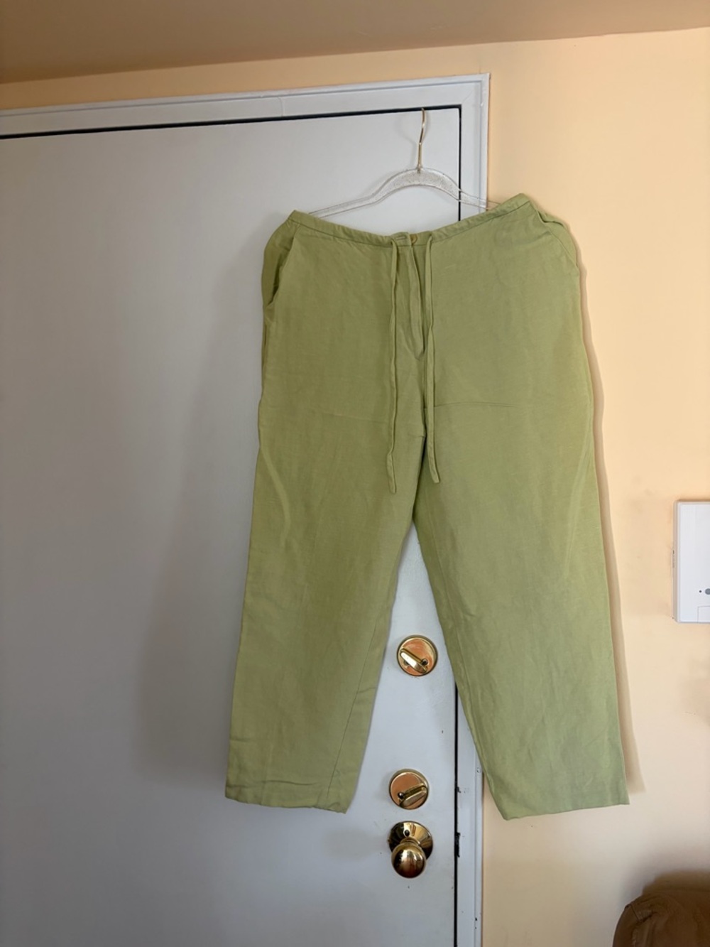 Worthington Light Green Drawstring Jogger Pants